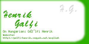 henrik galfi business card